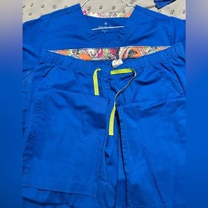 Royal Blue Vera Bradley scrub set XL